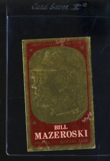 1965 Topps Embossed 23 Bill Mazeroski VG 48293