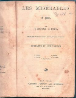 Les Miserables IDD 1864 U s Civil War Prison Book Johnsons Island Oh