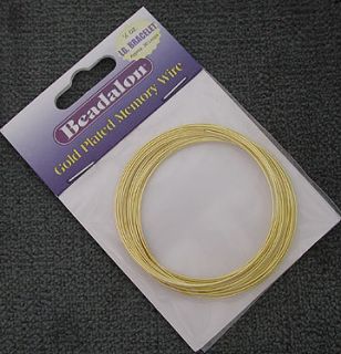 Beadalon Gold Plated Large Bracelet Size Memory Wire