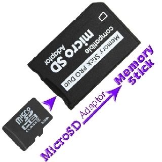 Memory Stick MS Pro Duo Memory Card for Micro SD HC 1GB 2GB 4GB 8Gb