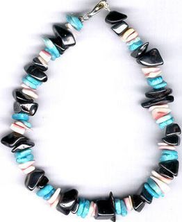 Mens Womens Navajo Beaded Hematite Shell Bracelet 10 Native American