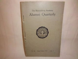 The Mercersburg Academy Alumni Quarterly 1931
