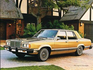 1981 Mercury Cougar LS 4 Door Sedan Sales Brochure Pce