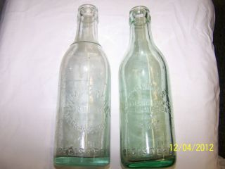 Pair of early 1900s Wm OBryan soda bottles Mechanicville N Y Both 8 Oz