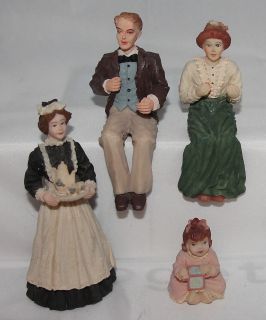 Artisan Flair Dollhouse Figures Maid Baby Man Woman Sitting Minitures