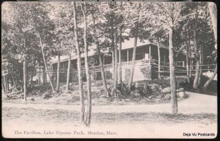 Mendon MA Lake Nipmuc Park Pavilion Vintage Postcard