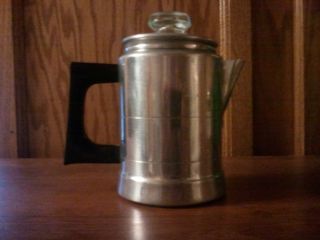 Vintage Two Cup Comet Aluminum Stovetop Percolator Coffee Pot