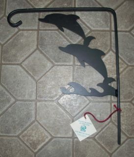 Dolphin Wall Mounted Cast Iron Plant Hanger Nautical Hook