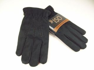 Isotoner Mens Winter Gloves Black Microfiber Sz M L XL ISO $40 Faux