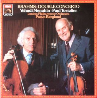 Menuhin P Tortelier Brahms Concerto French LP