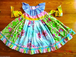 Matilda Jane Platinum Melanie Puffer Ruffle Neck Dress Size 2 3
