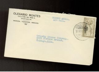 1933 Merida Yucatan Mexico Airmail Commerce Cover C46