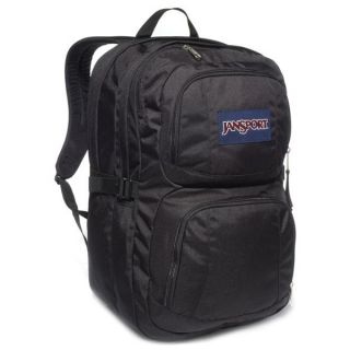 Jansport Merit Black Daypack Backpack Fits 17 Laptop TVL8008 New w