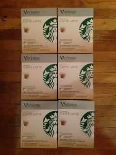 96 Starbucks Coffee Pods for Verismo Latte Lot of 6 Boxes New