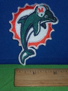 Miami Dolphins NFL AFC Football Iron on Logo 3 5 Patch
