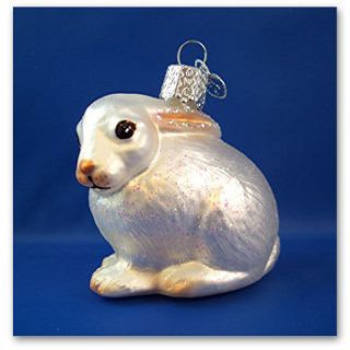 Cottontail Rabbit bunny Glass Merck Old World Christmas Ornament