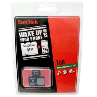  SANDISK1GB MICRO Memory STICK M2 Memory Card w Adapt ERICSSON Phones