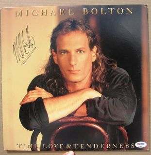 Michael Bolton Signed LP Album Cover Love and Tenderness PSA DNA Auto