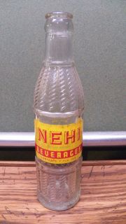 Vintage NEHI Beverages Pop Bottle Duraglas Menomonie, Wisconsin