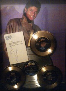Michael Jackson Gold Record Display Non RIAA