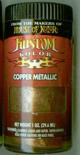 Bottle of Metallic Copper House of Kolor Hobby Paint 1 oz Each