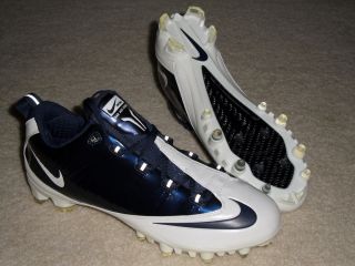 Mens Nike Air Zoom Vapor Carbon Fly TD Football Cleats Navy Blue White
