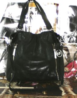 Michael Michael Kors Crosby Large N s Black Leather Shoulder Tote Bag
