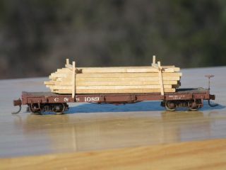 HOn3 Custom Weathered Scratch Built Painted Colorado Southern Flat Car