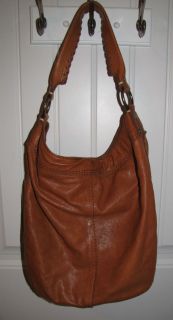 Lucky Brand Handbag Hobo Cognac Leather GUC