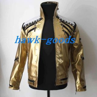 New Michael Jackson Golden Beat It Jacket Professional