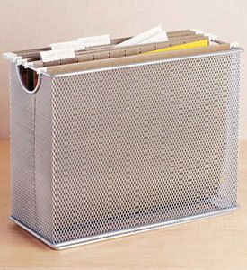 Mesh Tabletop File Organizer Silver New by Neat Life