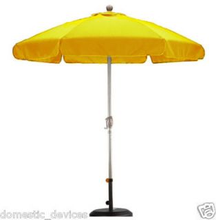 Fiberglass Rib Patio Deck Valance Umbrella Yellow