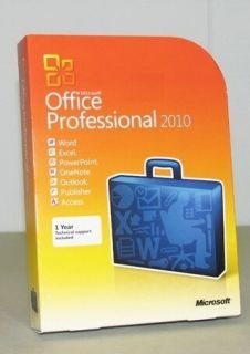 Microsoft Office 2010 Professional Box Sealed 32 64bit New Retail PC
