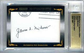 2010 Razor Cut Signature James Michener Autograph 3 5