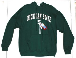 Michigan State Spartans Hoodie Green Size Large NWT
