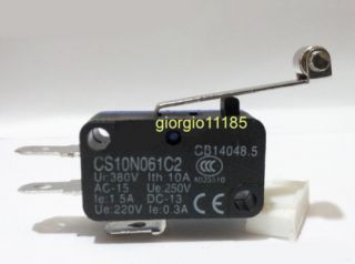2pcs Micro Limit Switch 10A 250VAC CS10N061C2 V15