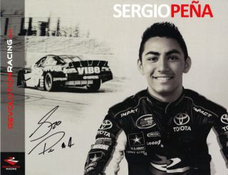 Sergio Pena 2011 Signed Revolution Racing K N Postcard