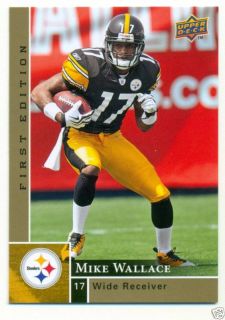 2009 UD First Edition Mike Wallace RC 154 Steelers
