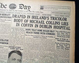 1922 Michael Collins Irish Free State Assassination Republican Army in