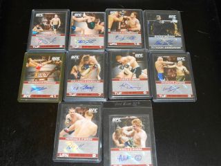 Huge Topps UFC Round 1 Auto and Relic Lot