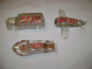 Vintage Millstein Containers w Candy   US Army Bomber, Station Wagon