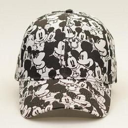 Mickey Mouse Kids Black and White Baseball Hat Cap