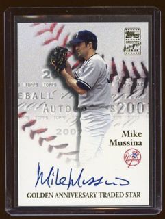 Mike Mussina 2001 Topps Golden Anniversary Autograph SP