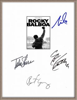 Sylvester Stallone Milo Ventimiglia Burt Young Signed x4 Rocky Balboa