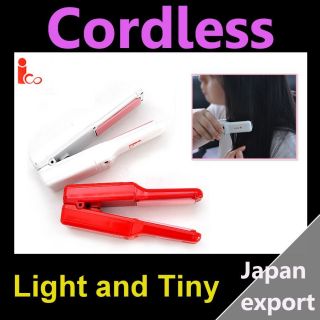 Battery Use Cordless Mini Hair Style Straightener Red Japan