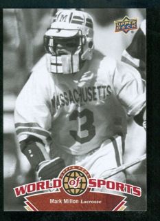 Lacrosse Massachusetts Mark Millon World of Sports Card
