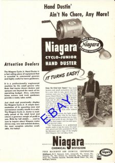 53 Niagara Cyclo Junior Hand Crop Duster Ad Middleport