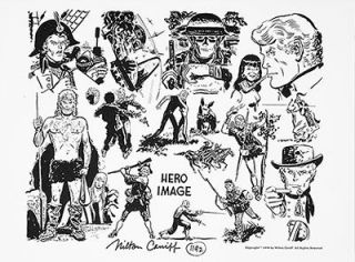 Milton Caniff RARE Hero Image Print Signed 1977 NCS B w Art NM NR