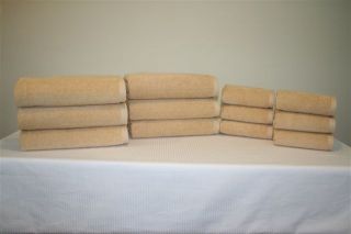 Set of Gold Color Velour Towels Made in The USA by 1888 Mills