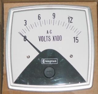 Analog Volt Voltage Panel Meter Voltmeter 0 1500 Volts Made in England